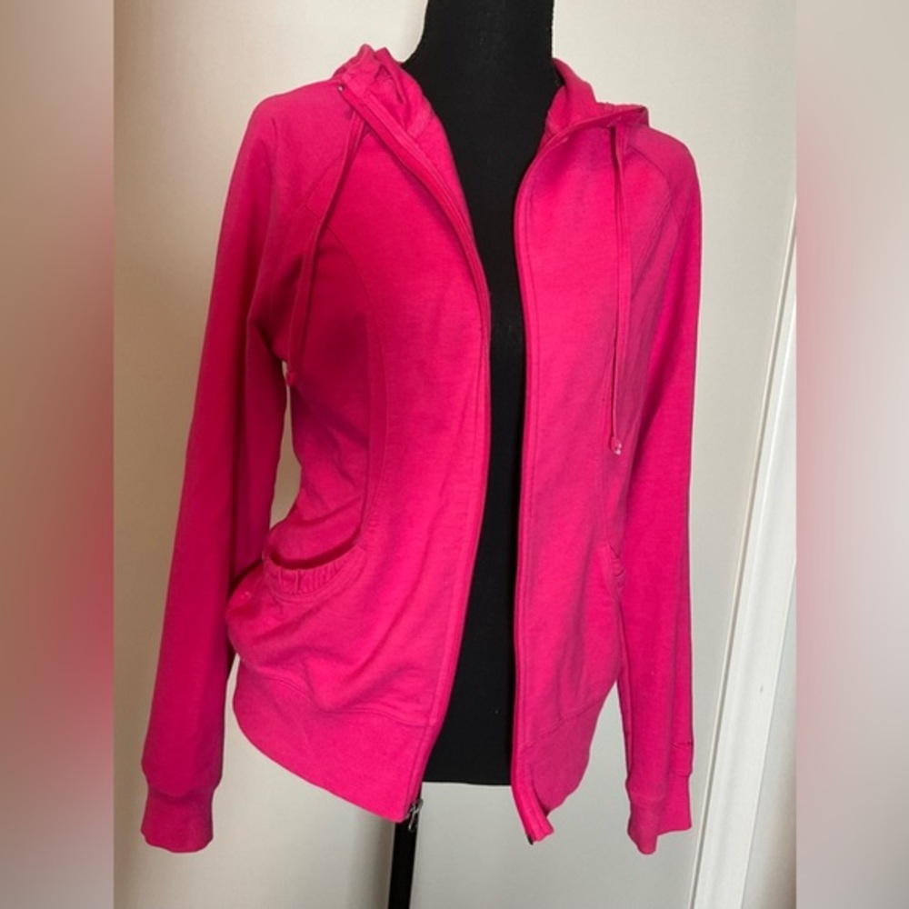 Hot pink Champion zipper hoodie size M